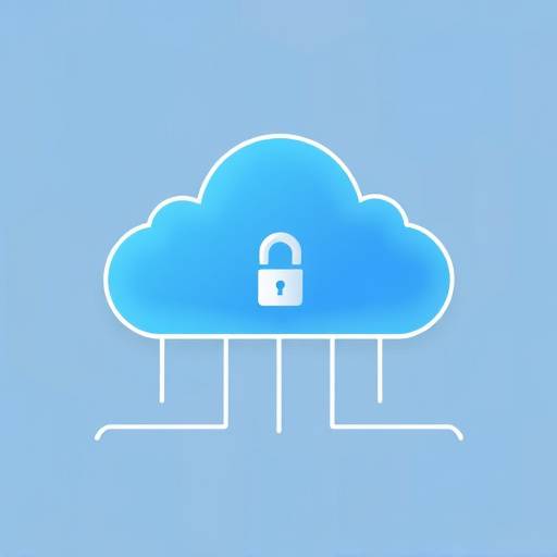 Graphic design showing a secure, decentralized cloud storage architecture