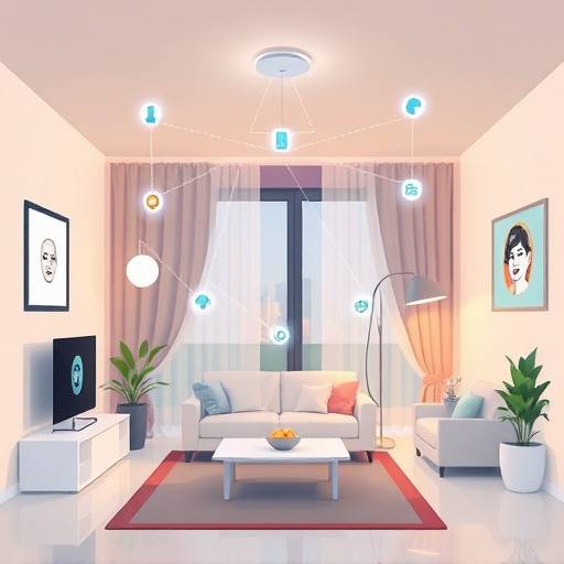 Illustrative image of interconnected IoT devices in a smart home environment
